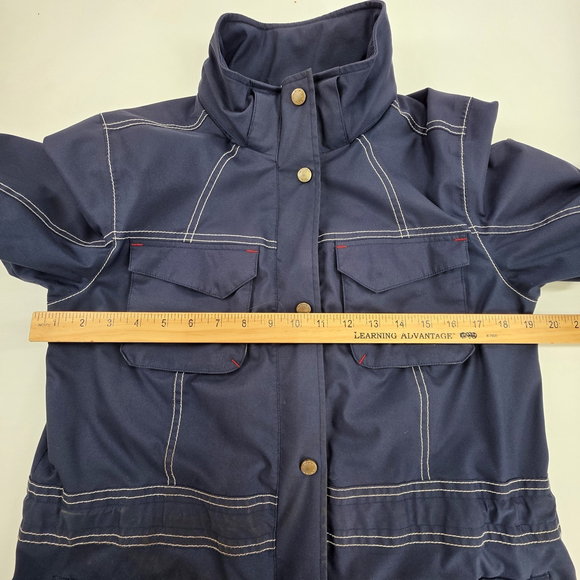 Equestrian Ariat Madeley Jacket Womens M Navy Waterproof Riding Coat - Picture 16 of 16